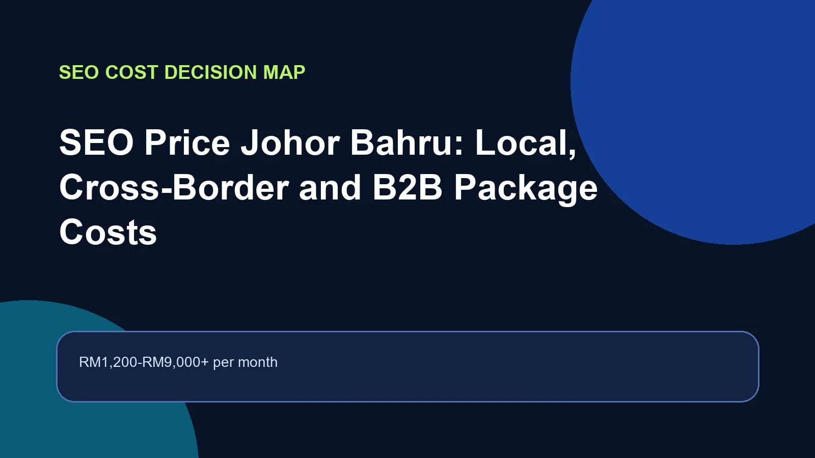 SEO price Johor Bahru market range planning guide