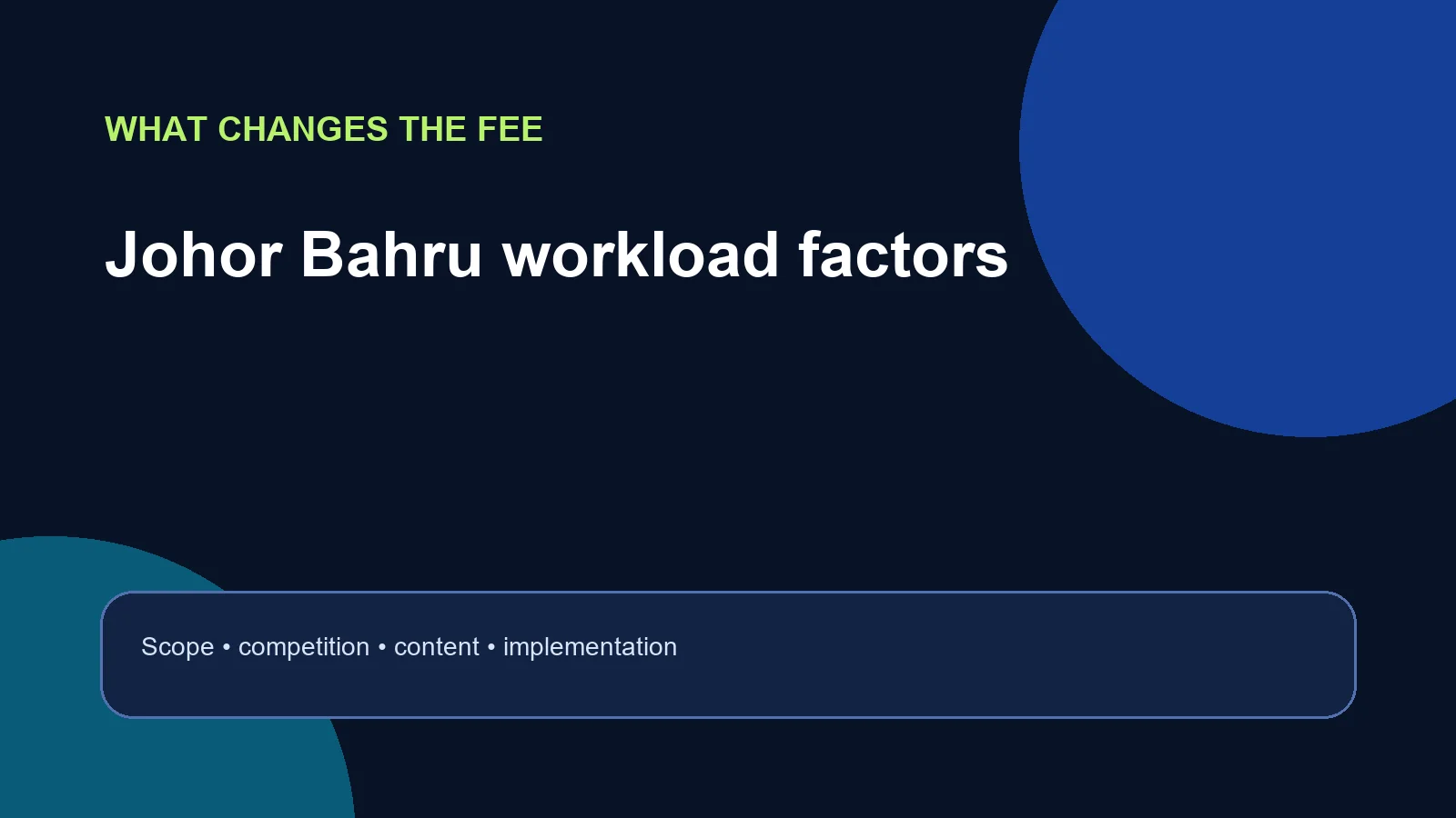 Factors that influence SEO price Johor Bahru quotations