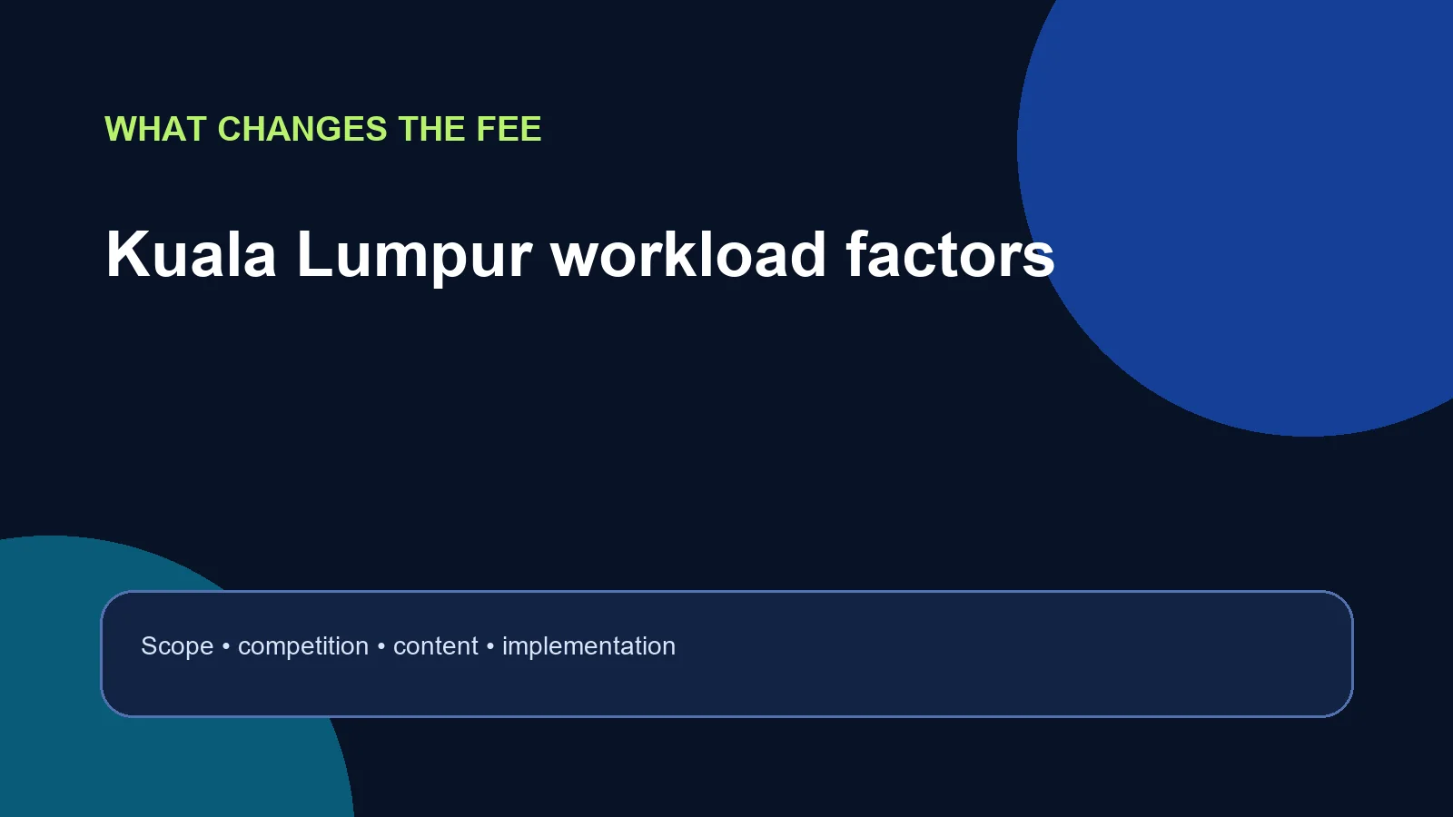Factors that influence SEO price Kuala Lumpur quotations