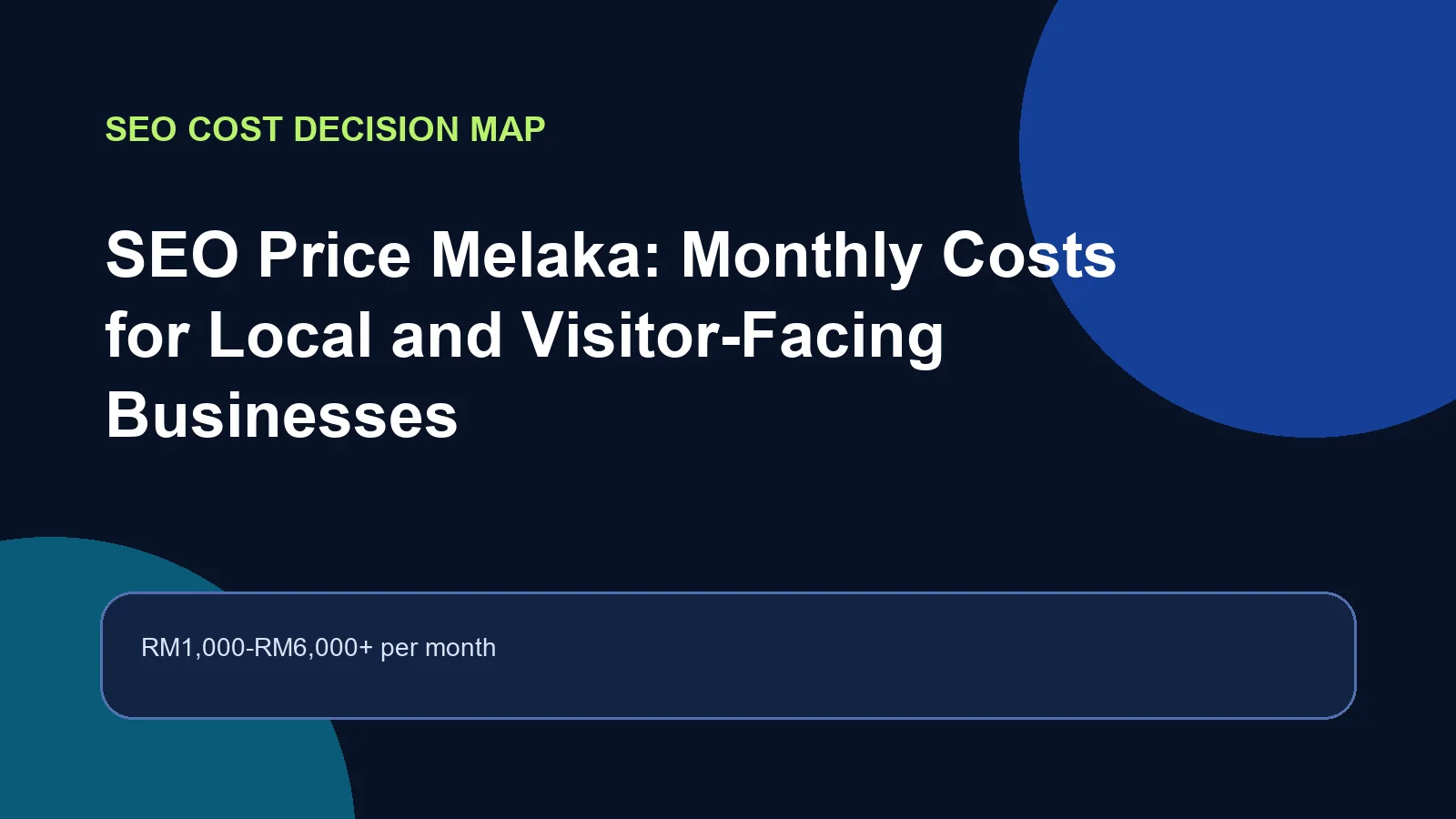 SEO price Melaka market range planning guide