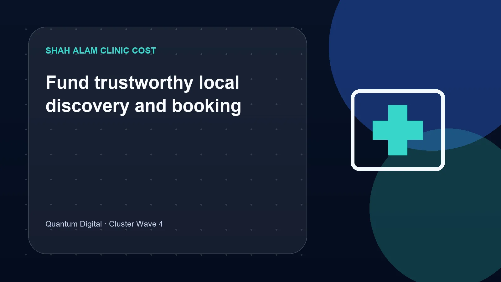 Illustrative planning graphic for How Much Does Local SEO Cost for a Shah Alam Clinic?