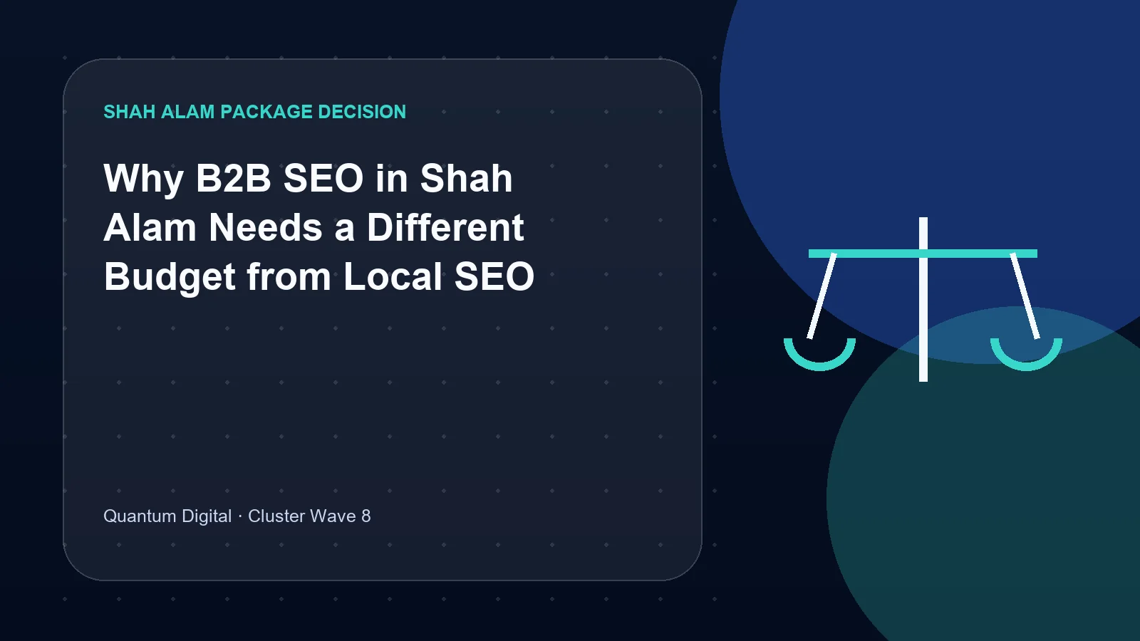 Why B2B SEO in Shah Alam Needs a Different Budget from Local SEO