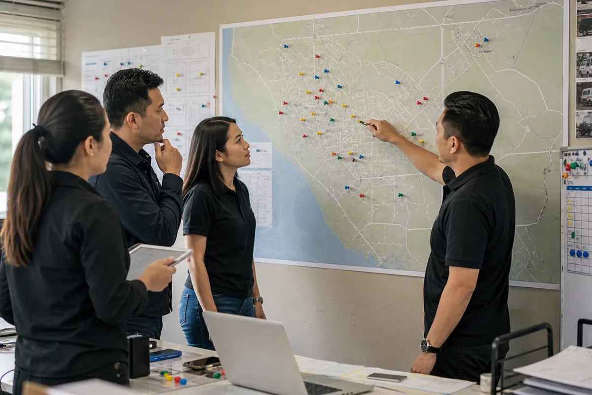 Selangor operations team planning coverage across several townships