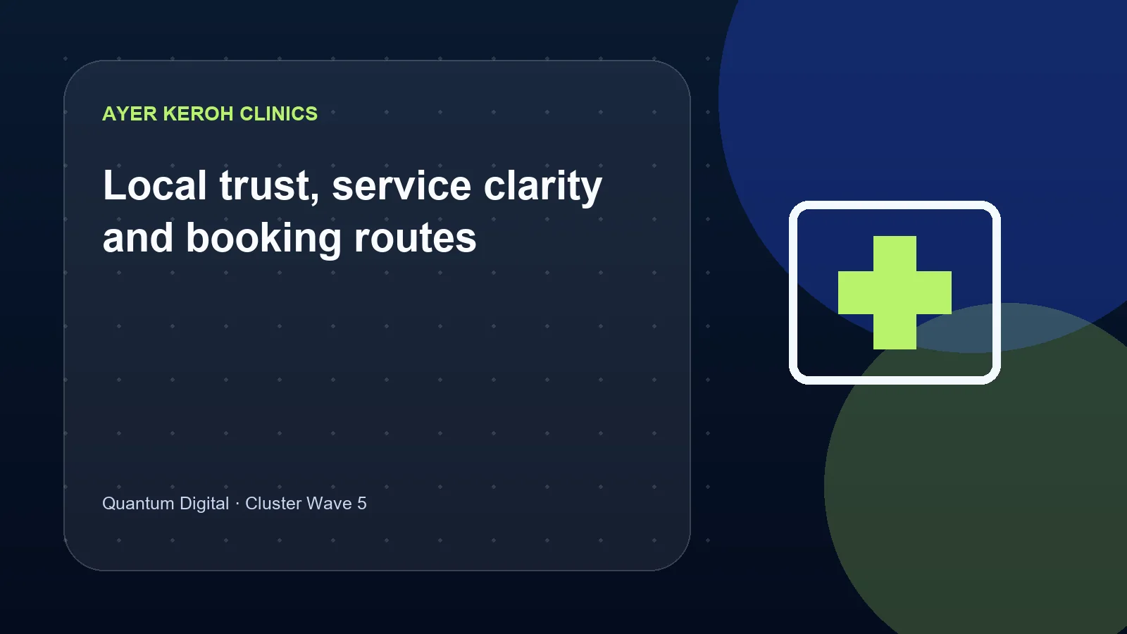 Illustrative planning graphic for Local SEO for Clinics in Ayer Keroh and Bukit Baru