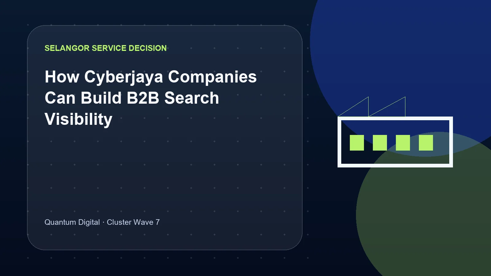 Illustrative decision graphic for How Cyberjaya Companies Can Build B2B Search Visibility